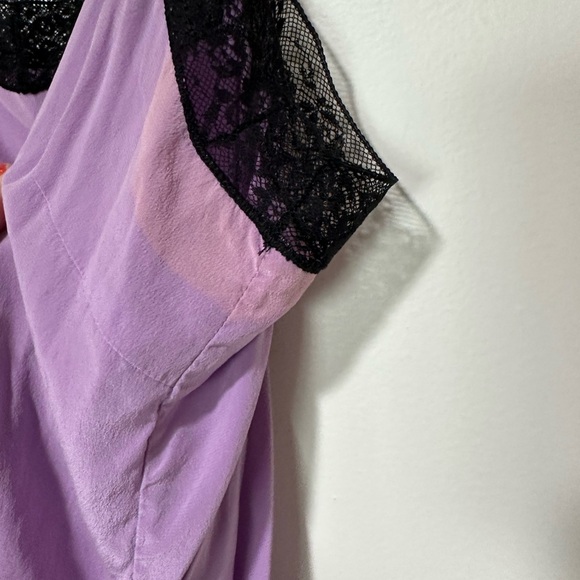 Zadig & Voltaire purple lace trimmed camisole cami AS IS M - Picture 7 of 9